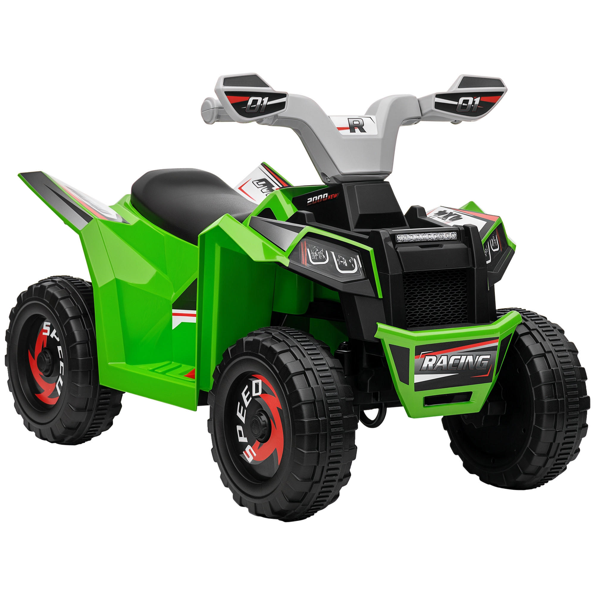 ELEKTRO-KINDERQUAD DE-06173 mit Vor- und Rückwärtsgang Grün - Grün, Kunststoff/Metall (70/41.5/48.5cm) - ComfortXL