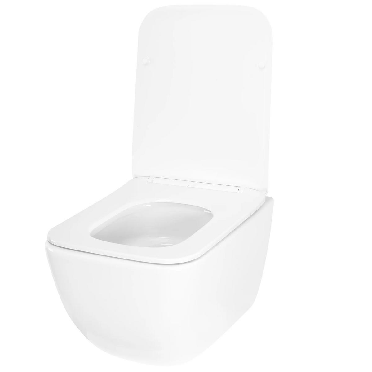 WC Schüssel Randlos Rea Dexter Tornado - Weiß, Keramik (36.5/35/51.5cm) - REA