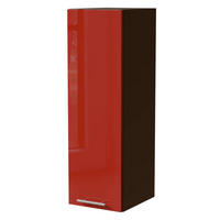 HÄNGESCHRANK Brerra W4/30 Lava / RAL 3002 karminrot Hochglanz 30 / 32,5 / 96cm - Dunkelgrau/Rot, Holz/Holzwerkstoff (30/96/32.5cm) - Feldmann-Wohnen