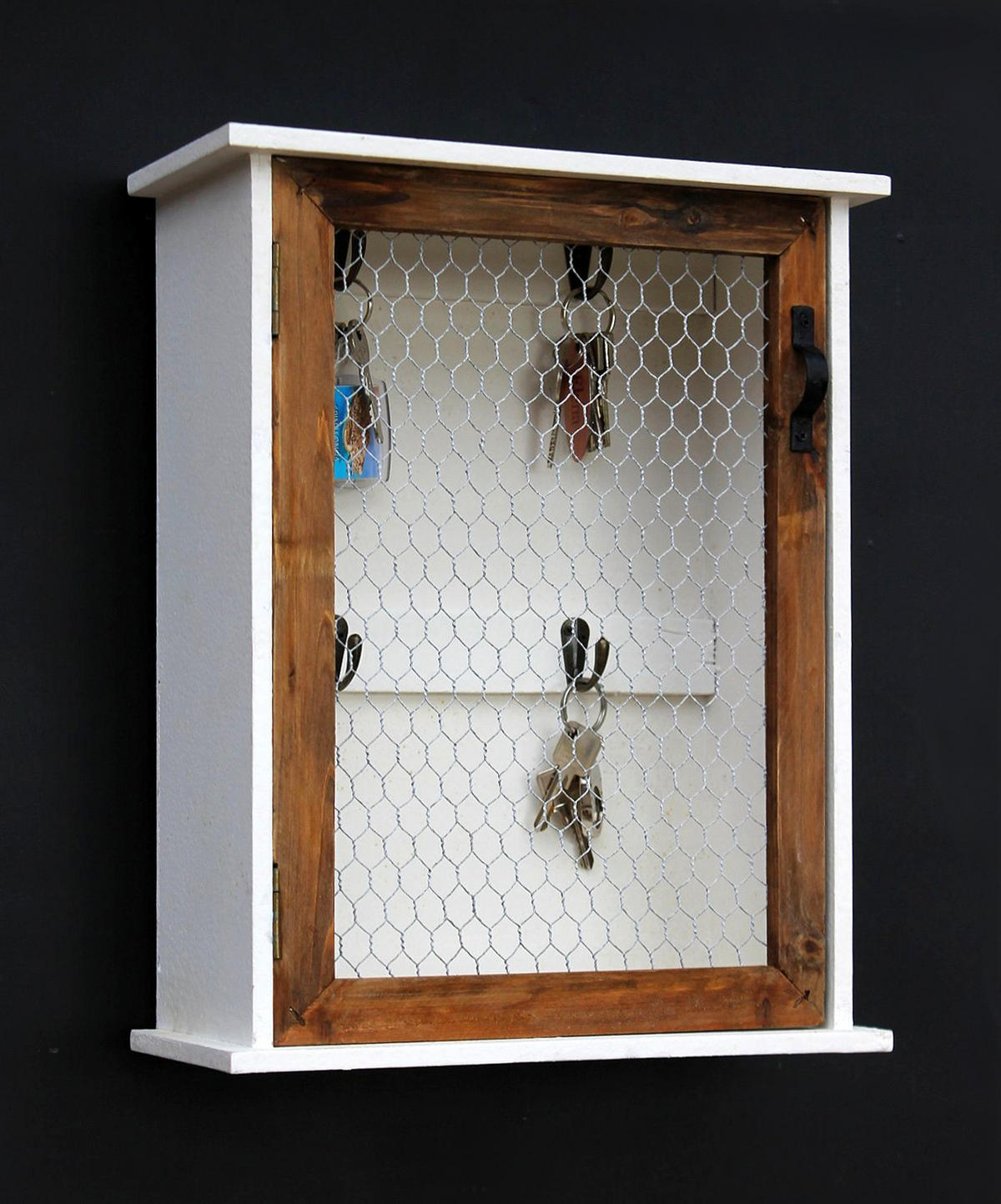 SCHLÜSSELKASTEN Holz Weiß 33/14/42 cm - Weiß, Holz (33/42/14cm) - DanDiBo