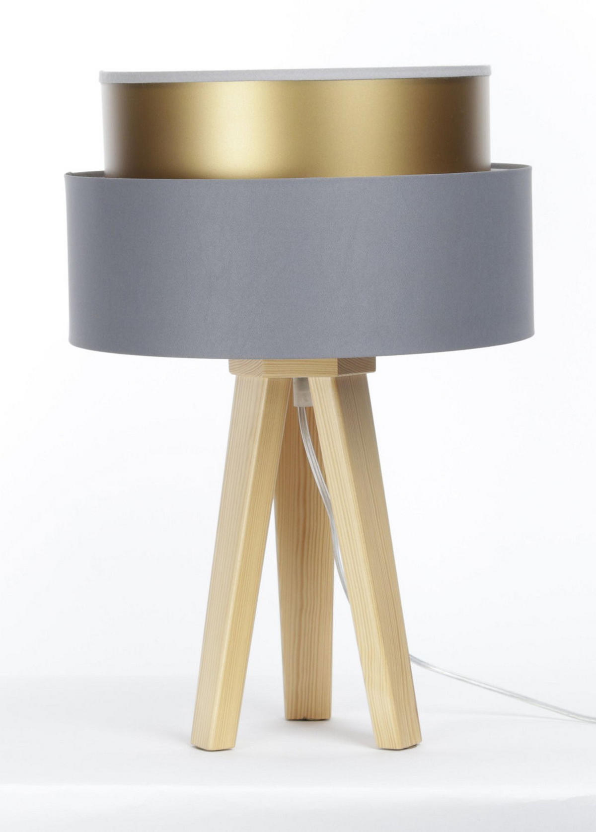TISCHLAMPE Grau 30/45 cm - Goldfarben, Kunststoff (30/0.7/45cm) - ONZENO