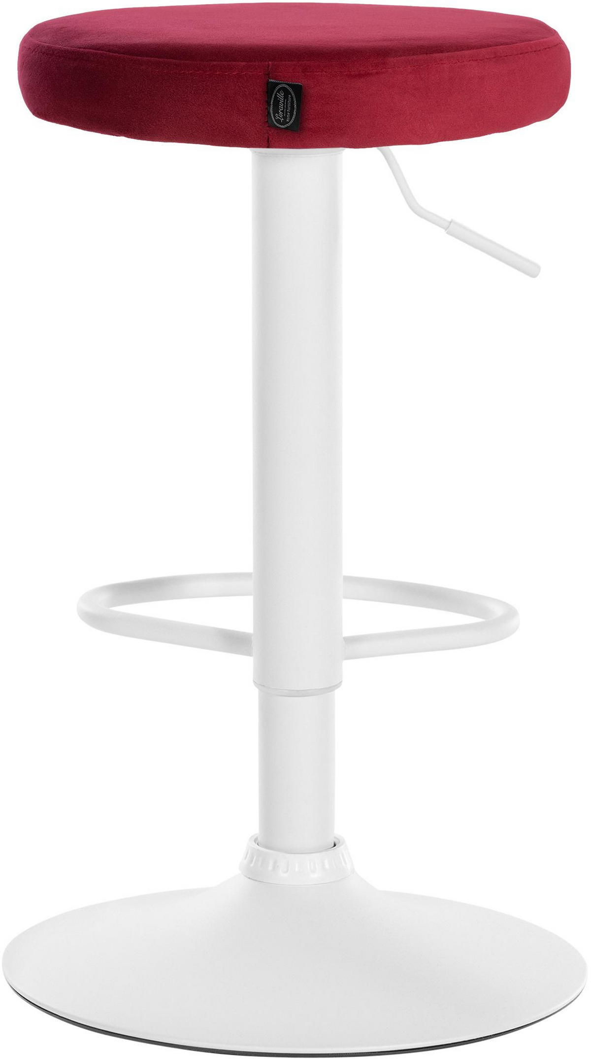 BARHOCKER 2er Set Samt rot - Rot, Textil/Metall (38.5/60/38.5cm) - CLP