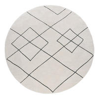 KURZFLORTEPPICH 160/160 cm Haral 785 - Weiß, Kunststoff (160/160cm) - Paco Home
