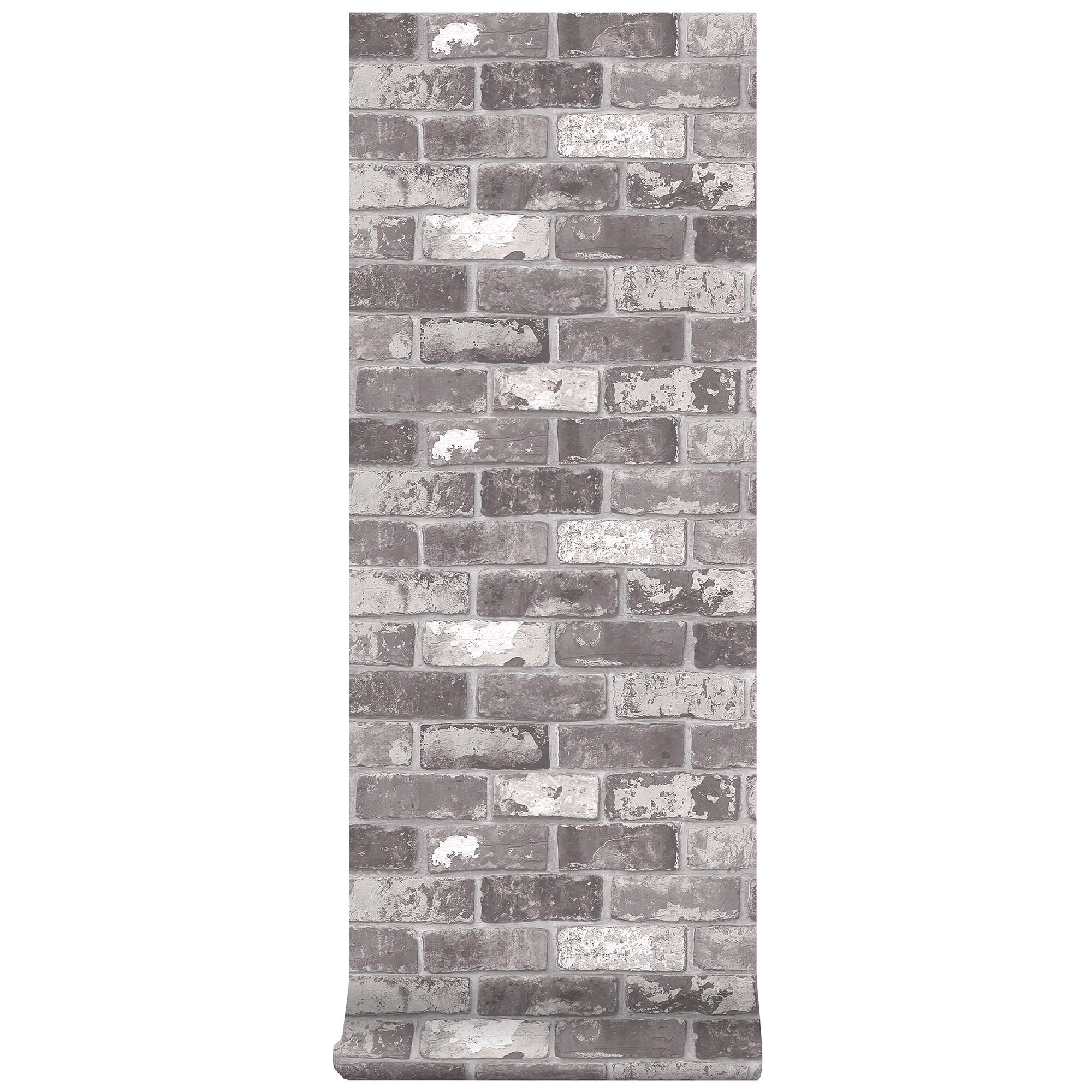 VLIESTAPETE Ziegel Grau - Grau, Papier/Kunststoff (53/1000cm) - Walldoctor
