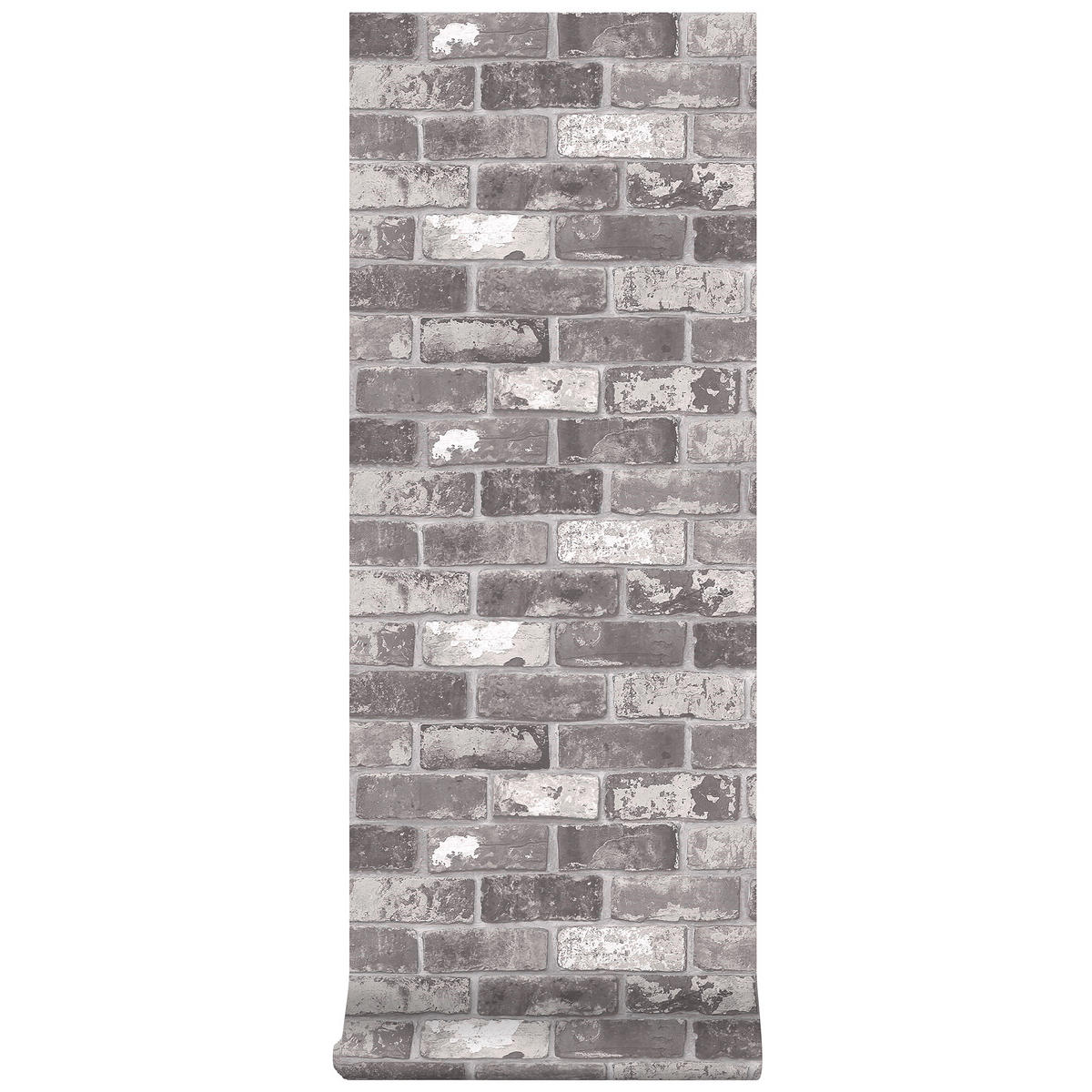 VLIESTAPETE Ziegel Grau - Grau, Papier/Kunststoff (53/1000cm) - Walldoctor