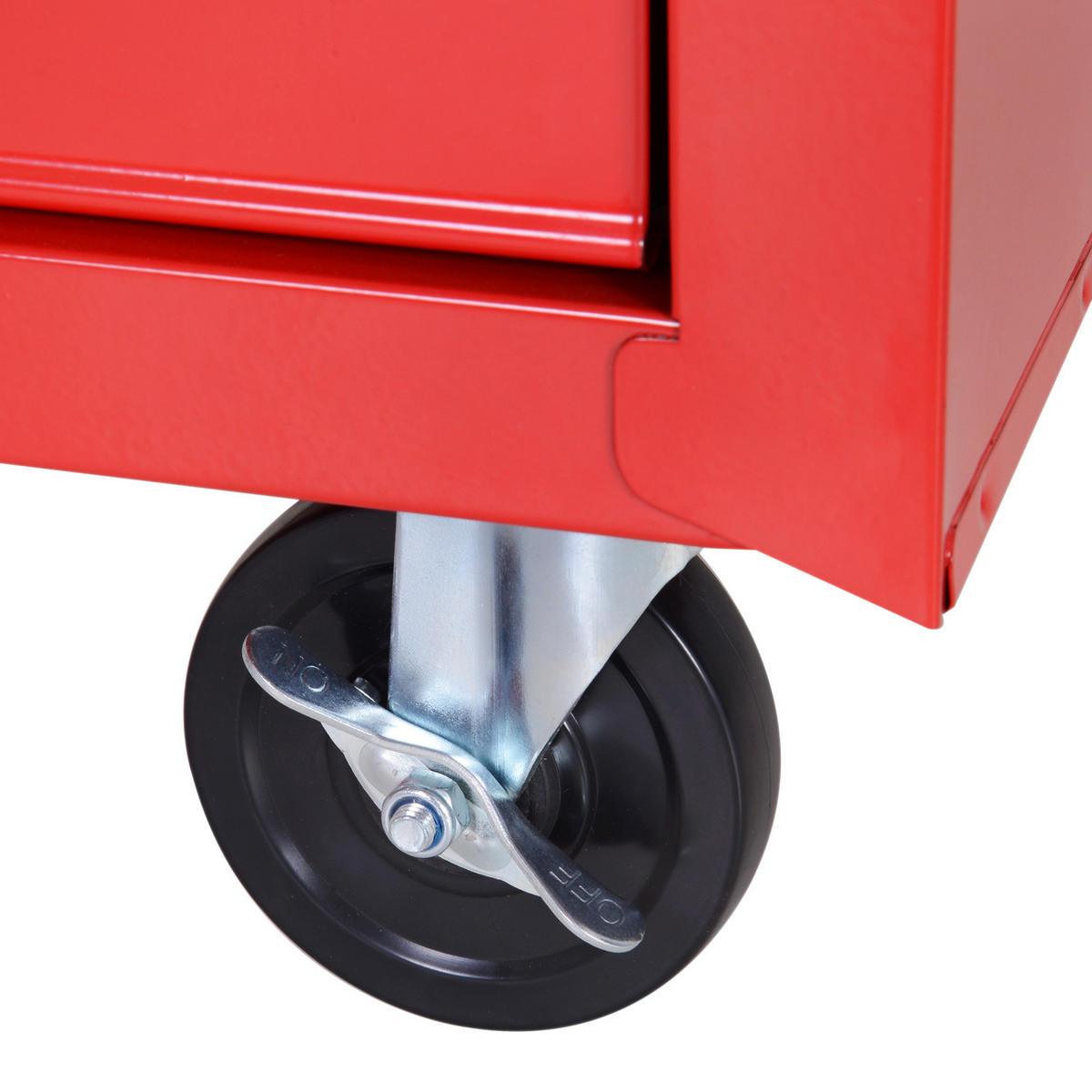ROLLSCHRANK DE-10578 5 Schubladen, rollbar Rot - Rot, Metall (33/75/69cm) - ComfortXL
