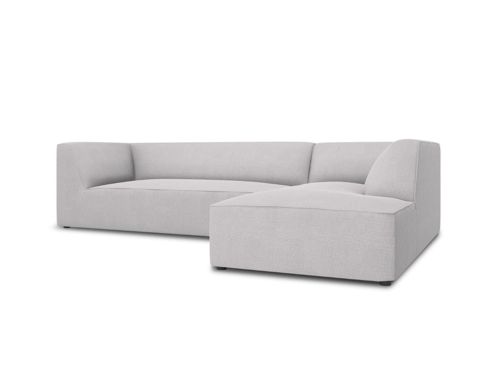 ECKSOFA rechts Ruby aus strukturiertem Stoff hellgrau 4 Sitzplätze - Hellgrau, Textil (180/273cm) - Micadoni