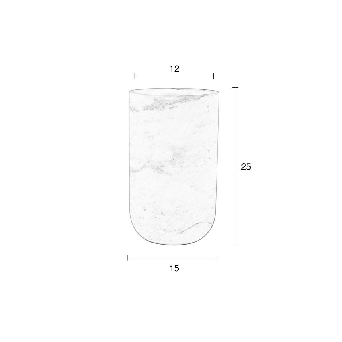 VASE Fajen Schwarz - Schwarz, Stein (25cm) - Zuiver
