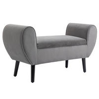 SITZBANK, Polsterbank, Grau - Grau, Kunststoff (42/66/118cm) - HOMCOM