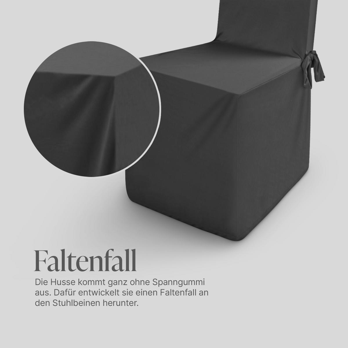 STUHLHUSSE ( Schwarz ) - Stretchhusse für eckige Stuhllehnen - ( 45 cm x 96 cm ) elastischer Bankett Stuhlbezug - Schwarz, Textil (45/96cm) - Bestlivings