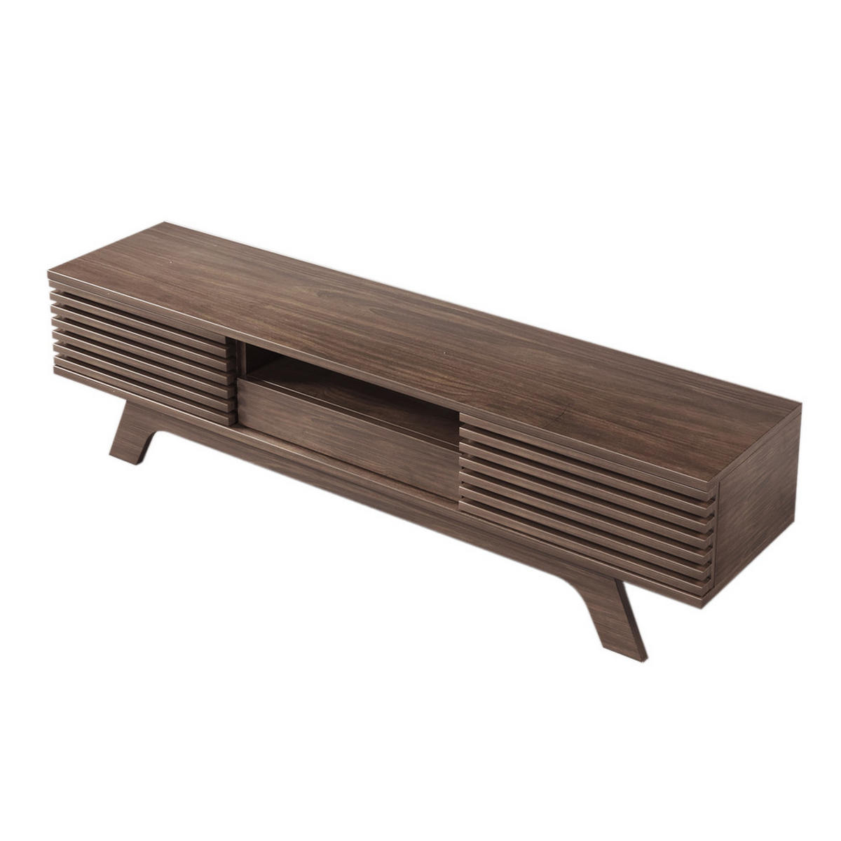 TV-SCHRANK 150x35cm Lowboard Vintage Holzfarbe 1 Schublade 2 Türen - Braun, Holz (41/15/159cm) - FLIEKS