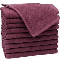 GÄSTETÜCHER, 10er-Set, 30x50 cm, 100% Baumwolle, Rot - Brombeere, Textil (30/50cm) - Zollner