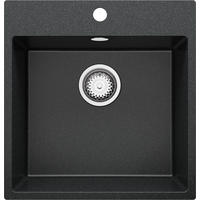 SPÜLBECKEN Riga, 2-er set Anthrazit 48/50 cm 1 Becken + Ablauf-Set ab 50er Unterschrank - Chromfarben/Anthrazit, Kunststoff (48/20/50cm) - Primagran