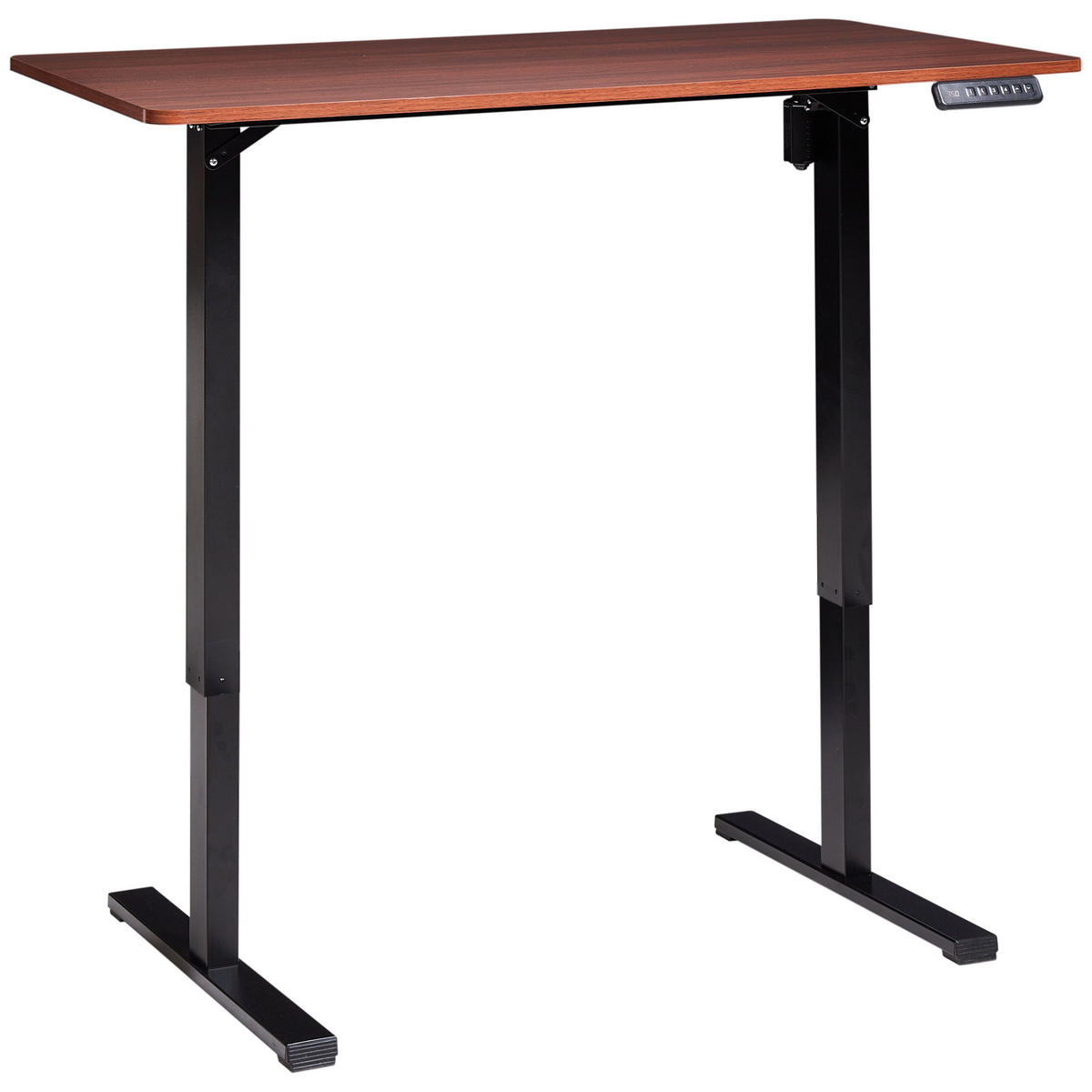 SCHREIBTISCH elektrisch höhenverstellbar 120/60 cm Braun/Schwarz Tavares - Schwarz/Braun, Holzwerkstoff/Metall (60/120/75cm) - Beliani
