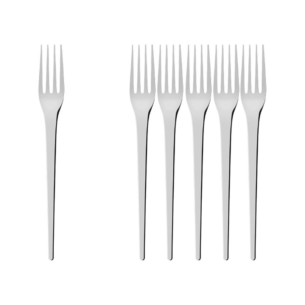TAFELGABEL NewMoon silber 218 mm 6er Set - Silberfarben, Metall - Villeroy & Boch