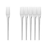 TAFELGABEL NewMoon silber 218 mm 6er Set - Silberfarben, Metall - Villeroy & Boch