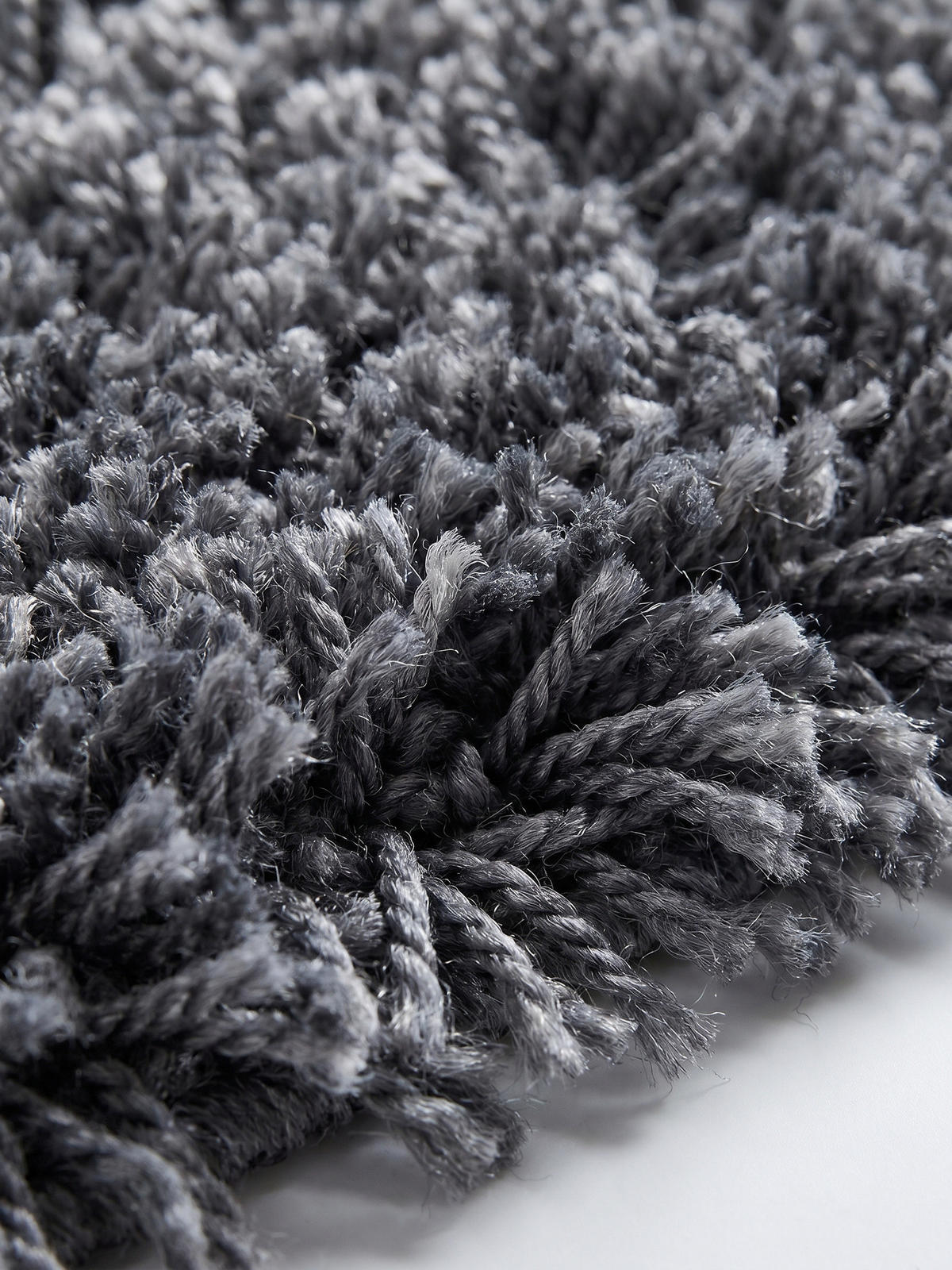 HOCHFLORTEPPICH RHEIN, einfarbig, aus Polypropylen, Grau, 80 x 250 cm - Grau, Textil (80/250cm) - KADIMA DESIGN