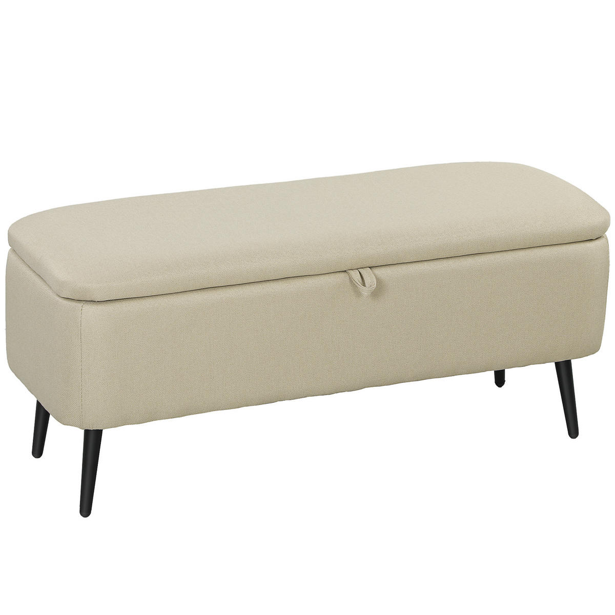 TRUHENBANK DE-16458 2-in-1 mit Stauraum und Samtbezug Beige - Beige, Textil (101/44.5/38.5cm) - ComfortXL