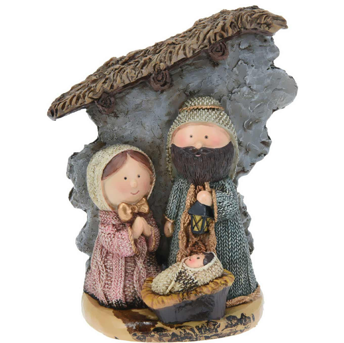 WEIHNACHTSSZENE Klein 16 cm - Multicolor, Kunststoff (7/16.6/13.3cm) - Home Styling Collection