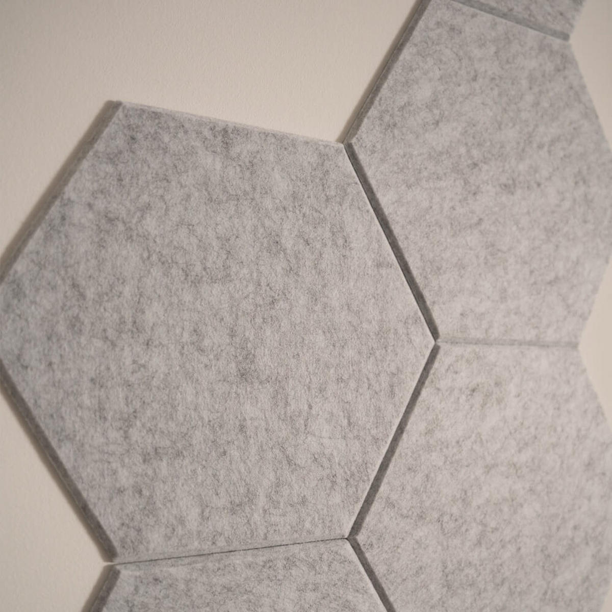 AKUSTIKPLATTEN HEXAGON SILENT - Hellgrau, 10 - Hellgrau, Kunststoff (35/30.3/1cm) - Home Deluxe
