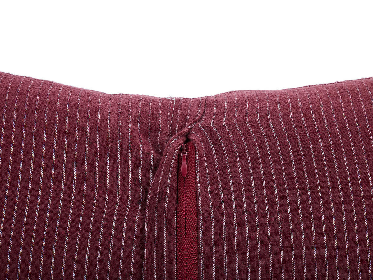 DEKOKISSEN 2er-Set Rot 43/43 cm Campanula - Rot, Textil (43/43cm) - Beliani