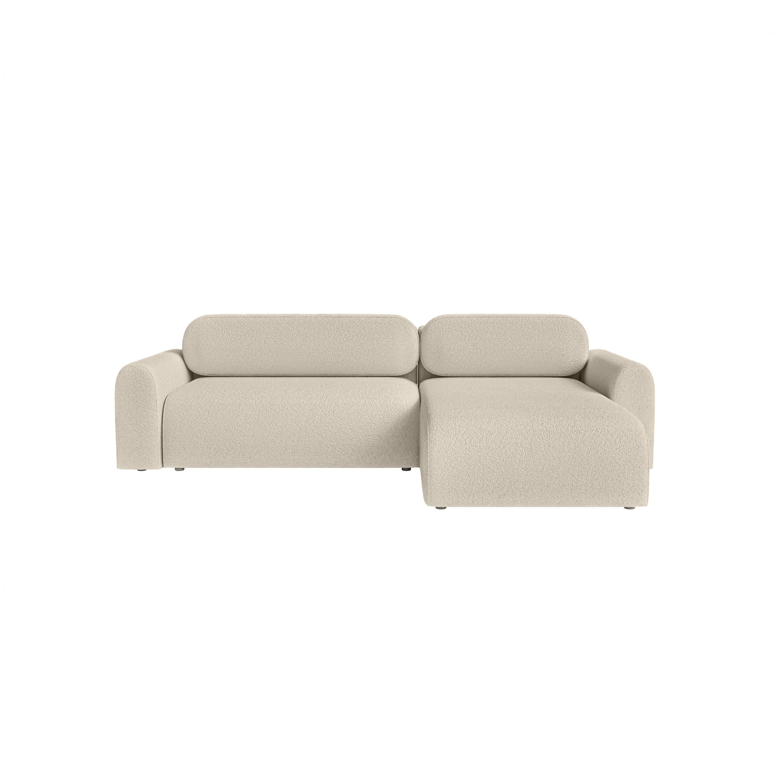ECKSOFA Lome L mit Schlaffunktion, Beige - Beige, Textil (286/185cm) - Fedve