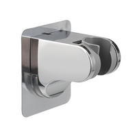 DUSCHKOPFHALTERUNG zum Kleben, silberfarben - Silberfarben, Kunststoff (7.5/7/8.5cm) - eluno