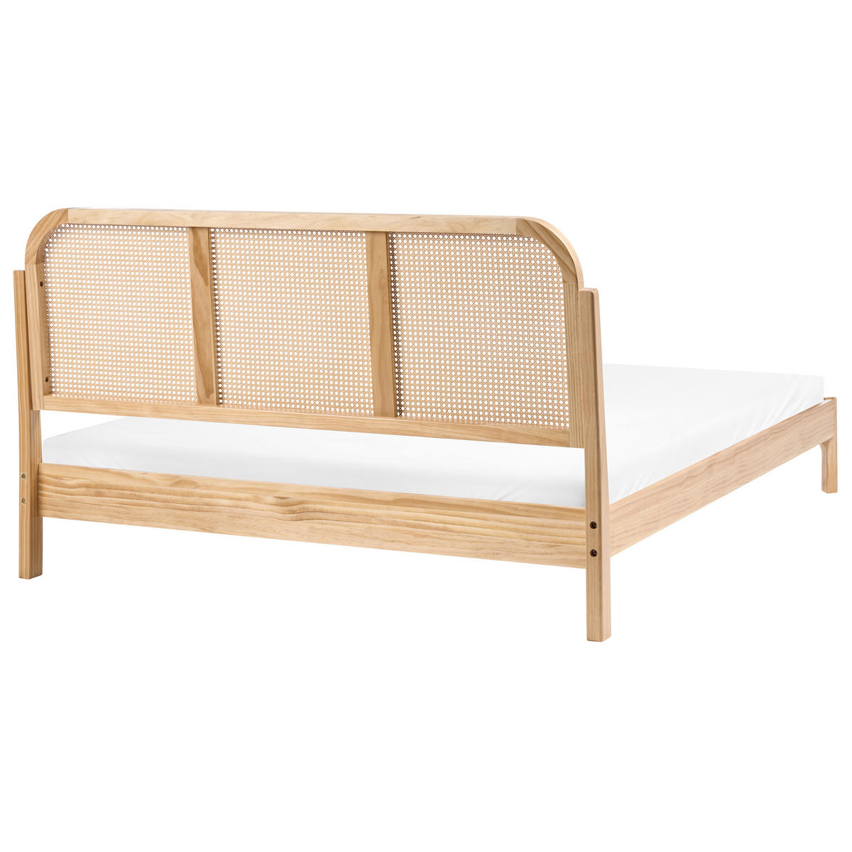 PAT cu somieră 160/200 lemn de pin maro deschis Archail - maro deschis, lemn (160/200cm) - Beliani