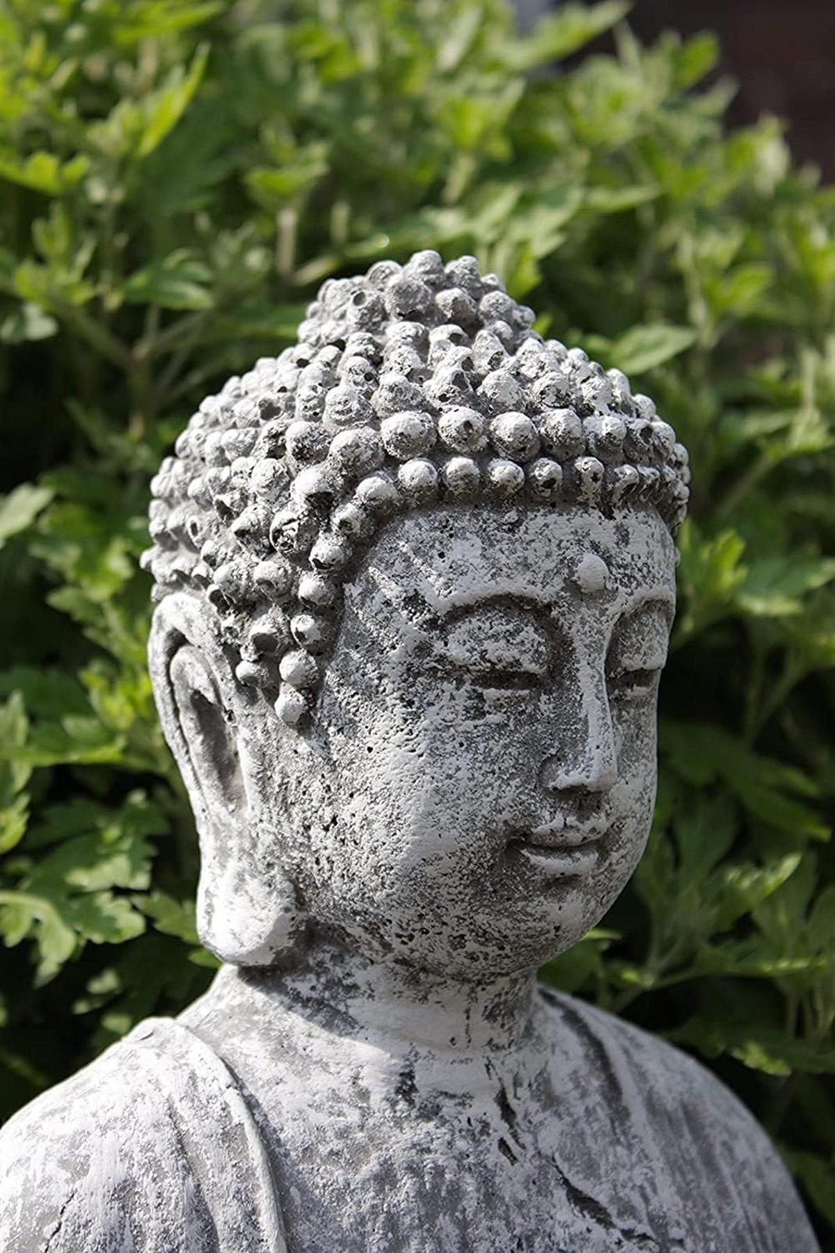 STEINFIGUR großer Buddha Shiva, Frostfest, massiver Steinguss - Grau, Stein (25/38/18cm) - stoneandstyle