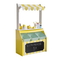 LEMONADE-STAND Holzspielset mit Zubehör, Gelb, 100cm - Gelb, Holzwerkstoff (27/100/60cm) - Teamson Kids
