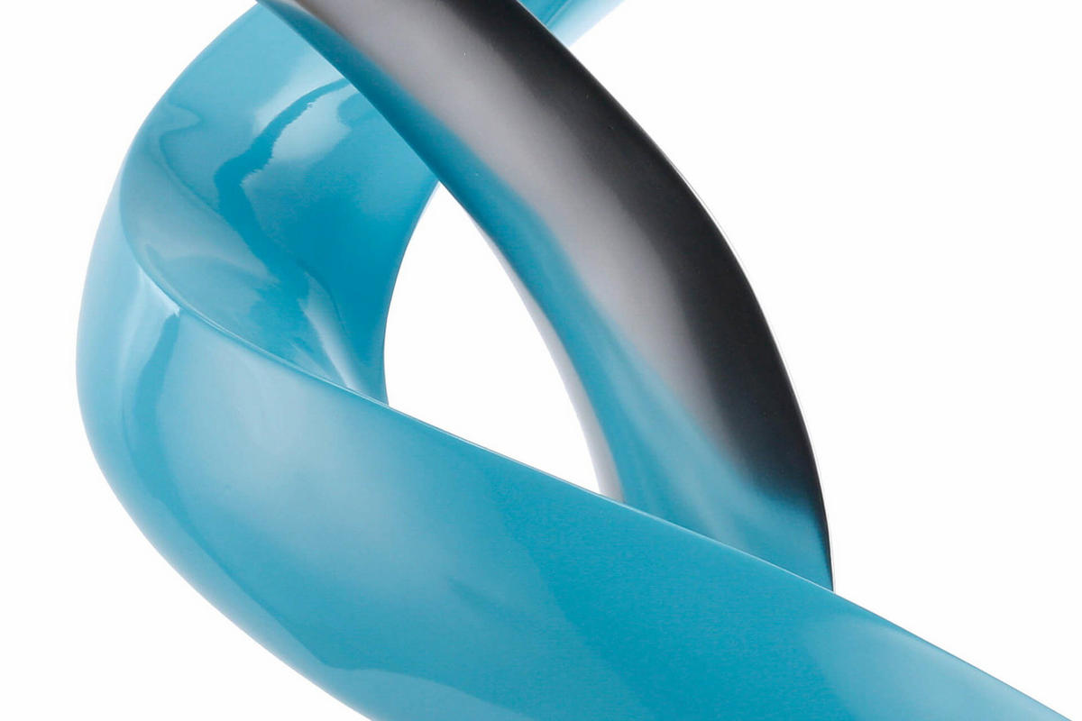 SKULPTUR Blau 45/63 cm - Blau/Silberfarben, Stein (8.75/63/28cm) - KUNSTLOFT