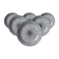 SUPPENTELLER Takeo Stripes schwarz-weiß ø 20,5 cm 6er Set - Schwarz/Weiß, Keramik (20.5cm) - Ritzenhoff Breker