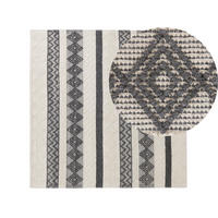 KURZFLOR-TEPPICH Davutlar 200/200 cm - Beige, Textil (200/200cm) - Beliani