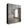 DREHTÜRENSCHRANK 236.7/200/47 4-türig - Goldfarben/Schwarz, Holz/Metall (200/236.7/47cm) - Abiks Möbel
