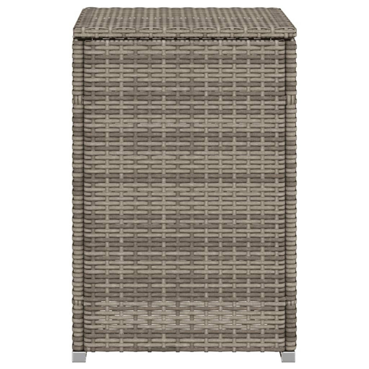 PROPAN-TANK-VERSTECKTISCH Grau 40/40/60 Cm Poly Rattan - Grau, Kunststoff (40/40/60cm) - vidaXL