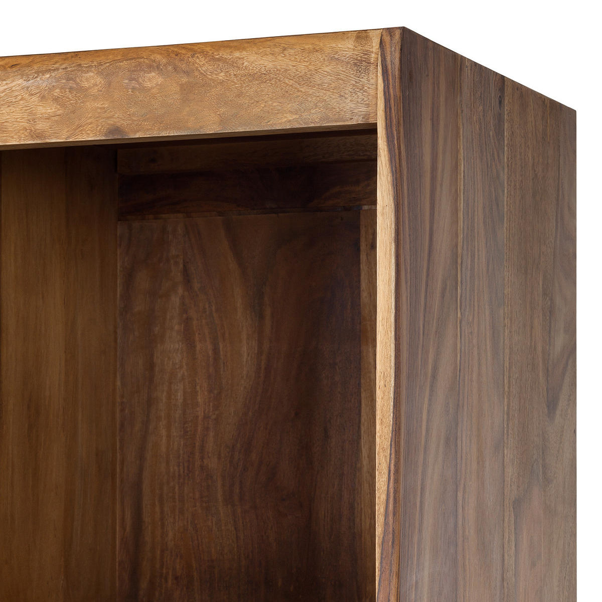 REGAL - Sheesham massiv - Sheeshamfarben, Holz (102/180/40cm) - home24