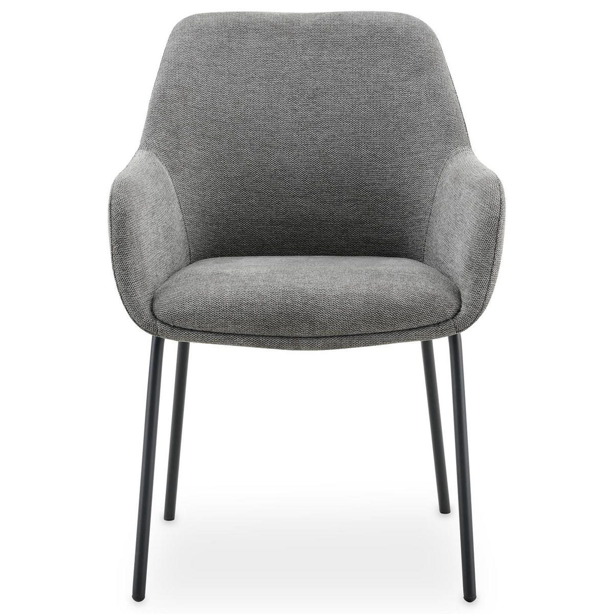 ESSZIMMERSTÜHLE TURSI 2er-Set grau - Grau, Textil (56/83/55cm) - IDIMEX