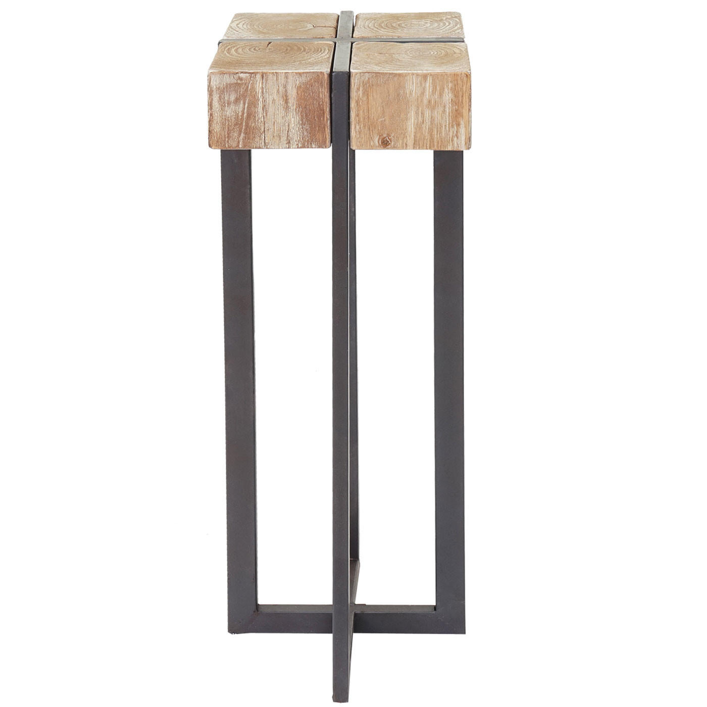 Thumbnail - MCW Blumentisch, Braun, Schwarz, Holz, 32x100x32 cm, Wohnzimmer, Wohnzimmertische, Blumenständer