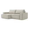 ECKSOFA mit Schlaffunktion Strukturstoff Stoff Beige - Beige/Creme, Kunststoff/Textil (148/257cm) - Makamii