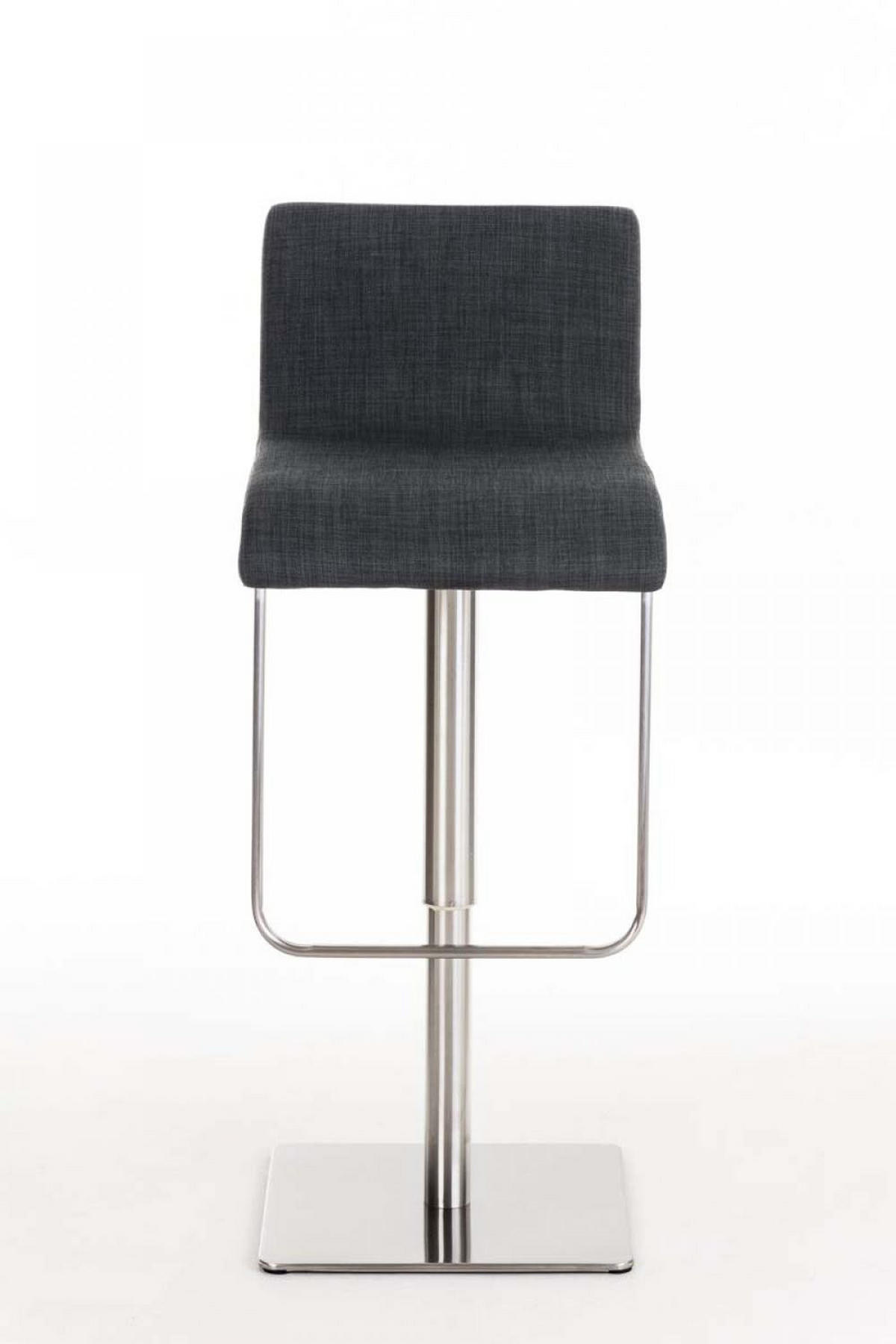 BARHOCKER Stoff Dunkelgrau - Edelstahlfarben/Dunkelgrau, Textil/Metall (41/80/46cm) - CLP