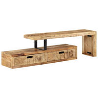 TV-STÄNDER (118–200)/30/40 Cm Massivholz Mango - Braun, Holz (30/40/200cm) - vidaXL