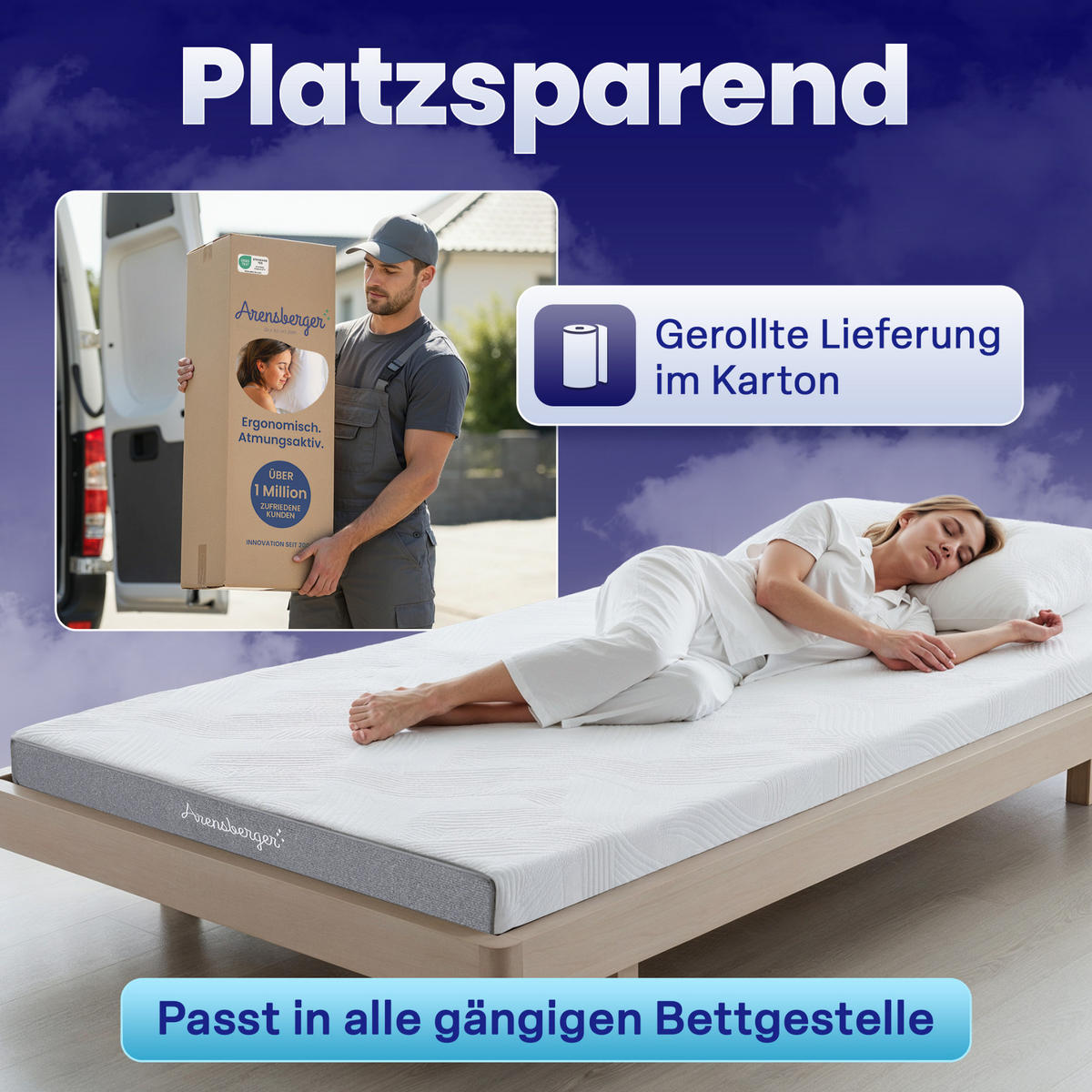 GEL-MATRATZE LINA, Höhe 11cm, 140x200cm - Weiß, Textil (140/200cm) - Arensberger