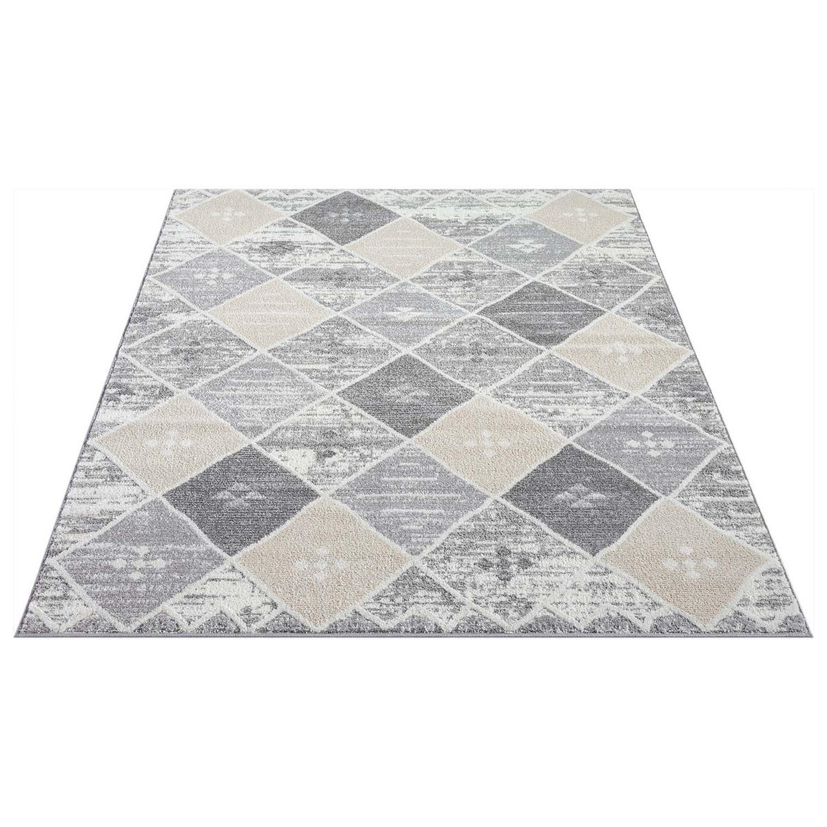 KURZFLOR-TEPPICH Flair 179 Grau 200x290 cm - Grau, Textil (200/290cm) - carpet city