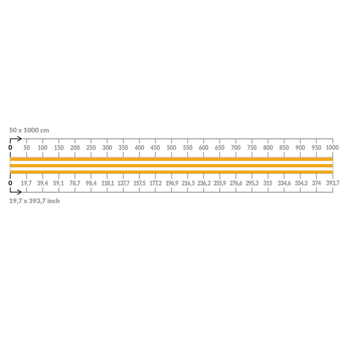 BALKON SICHTSCHUTZ Querstreifen in Warmem Gelb 550/50 cm - Gelb, Kunststoff (550/50cm) - Bilderwelten