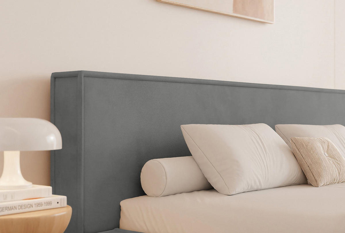 POLSTERBETT Mendocino Classic 120x200 cm, Grau - Grau, Textil (120/200cm) - Fedve