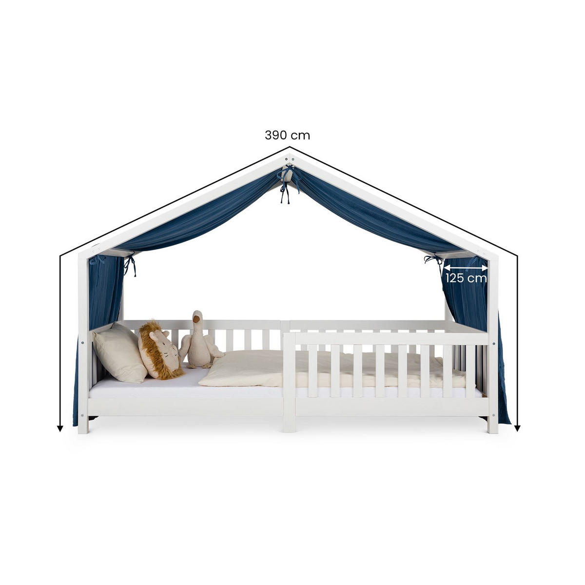 HAUSBETT-HIMMEL LIAN dunkelblau - Dunkelblau, Textil - IDIMEX