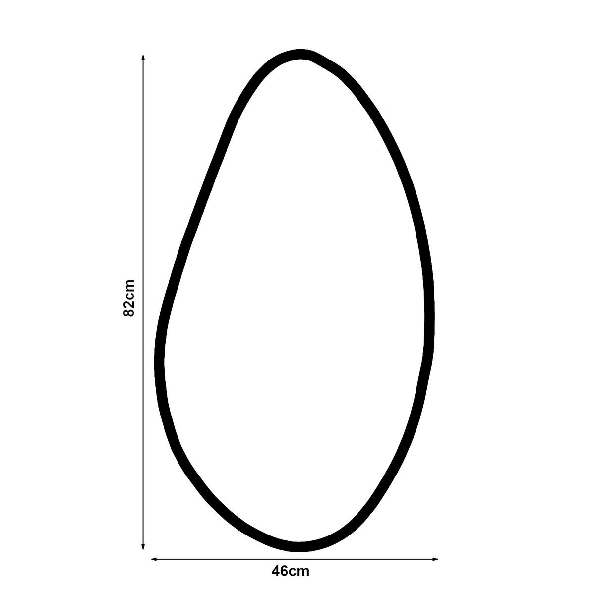NÁSTĚNNÉ ZRCADLO Orland - černá, kompozitní dřevo (46/82/3cm) - [en.casa]