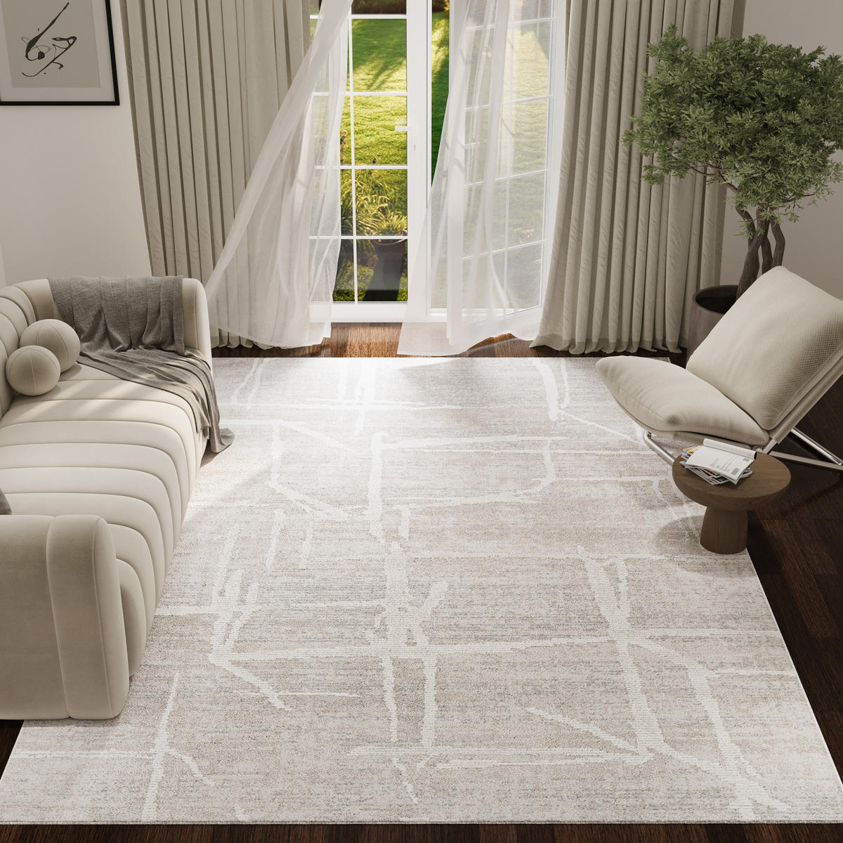 TEPPICH TREND Creme 140/200 cm - Creme, Textil (140/200cm) - Tapiso