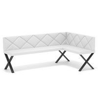 ECKBANK rechts VERO X Kunstleder gesteppt, 128/168 cm Weiß - Weiß, Kunststoff/Textil (128/168cm) - Idohome