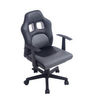 BÜROSTUHL Funny, Kunstleder Schwarz/Grau - Grau, Kunststoff/Textil (56/93/59cm) - TPFLiving